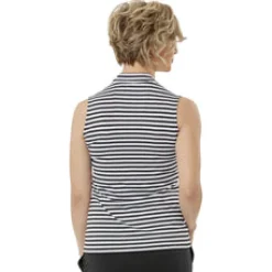 Bold Sleeveless Polo Black Multi