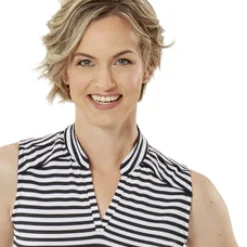 Bold Sleeveless Polo Black Multi