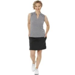Bold Sleeveless Polo Black Multi