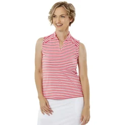Bold Sleeveless Polo Rouge Multi