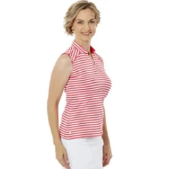 Bold Sleeveless Polo Rouge Multi