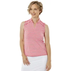 Bold Sleeveless Polo Rouge Multi