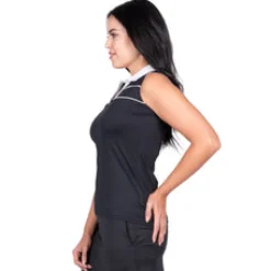 Crush Sleeveless Polo Black Multi