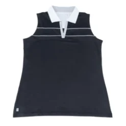 Crush Sleeveless Polo Black Multi
