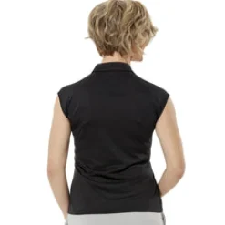 Optic Sleeveless Polo Black